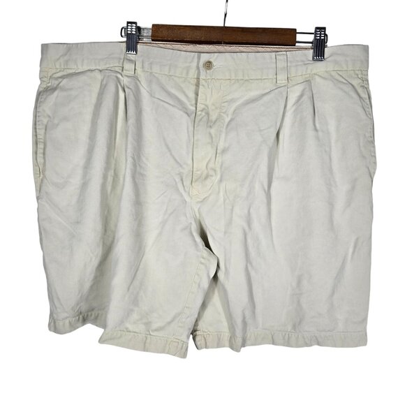 Tommy Bahama 100% Silk Shorts 42 Men's Pleated Front Chino Tan‎ Khaki - Picture 2 of 5